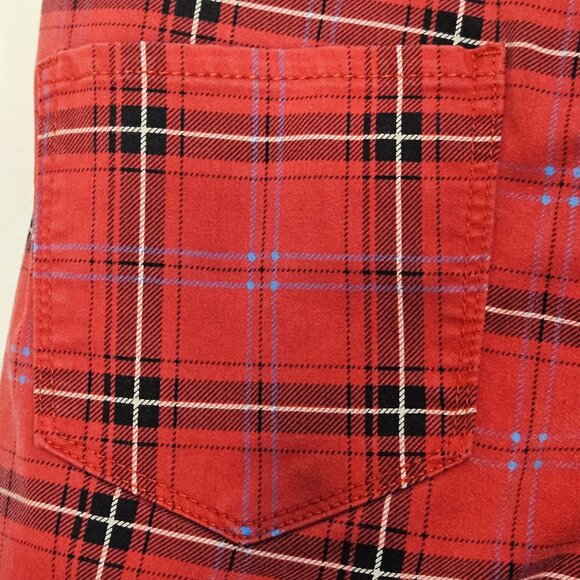 Woman's Arizona Jeans Co punk grungecore plaid mid rise skinny jeans size 13 - Picture 4 of 11